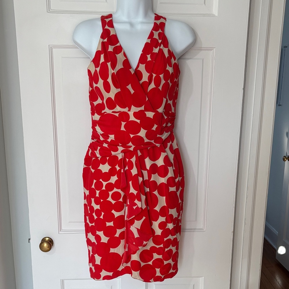 Yoana Baraschi Red Polka Wrap Mini Dress